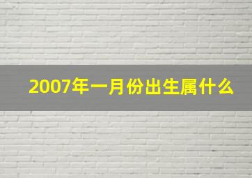 2007年一月份出生属什么