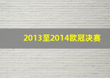 2013至2014欧冠决赛