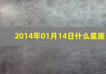 2014年01月14日什么星座