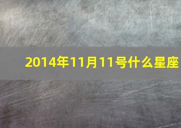 2014年11月11号什么星座