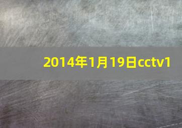 2014年1月19日cctv1