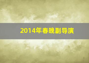 2014年春晚副导演