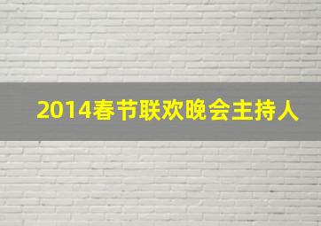 2014春节联欢晚会主持人