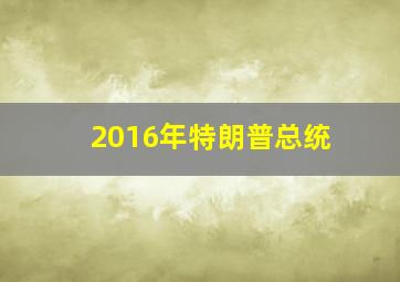 2016年特朗普总统