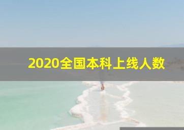 2020全国本科上线人数