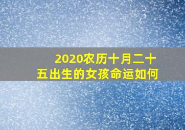 2020农历十月二十五出生的女孩命运如何