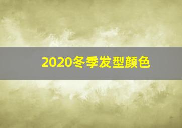 2020冬季发型颜色