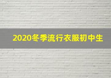 2020冬季流行衣服初中生