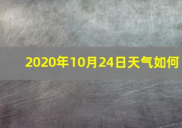 2020年10月24日天气如何