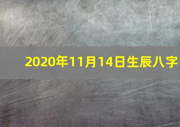 2020年11月14日生辰八字