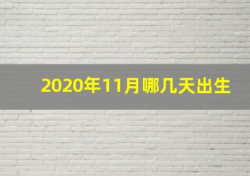 2020年11月哪几天出生