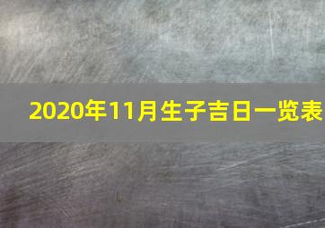 2020年11月生子吉日一览表