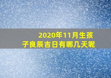 2020年11月生孩子良辰吉日有哪几天呢