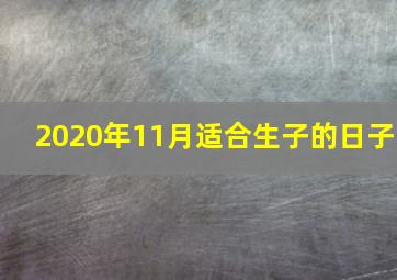 2020年11月适合生子的日子