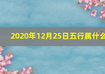 2020年12月25日五行属什么