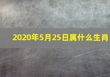 2020年5月25日属什么生肖