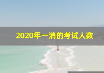 2020年一消的考试人数