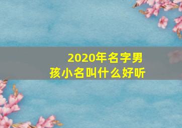 2020年名字男孩小名叫什么好听