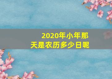 2020年小年那天是农历多少日呢