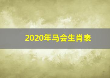 2020年马会生肖表