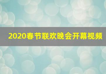 2020春节联欢晚会开幕视频