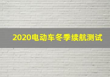 2020电动车冬季续航测试