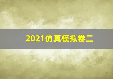 2021仿真模拟卷二