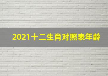 2021十二生肖对照表年龄