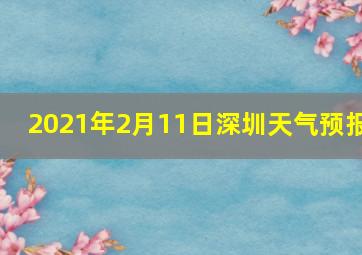 2021年2月11日深圳天气预报