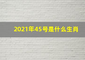 2021年45号是什么生肖