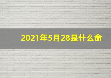 2021年5月28是什么命