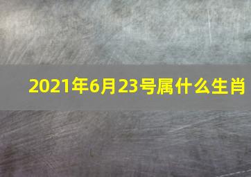 2021年6月23号属什么生肖