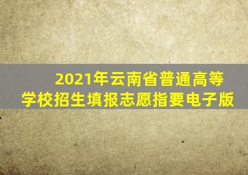 2021年云南省普通高等学校招生填报志愿指要电子版