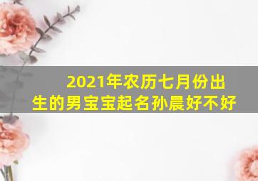 2021年农历七月份出生的男宝宝起名孙晨好不好