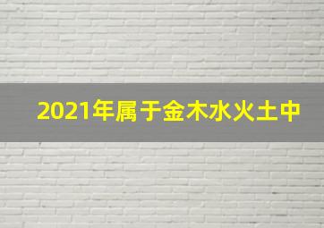 2021年属于金木水火土中