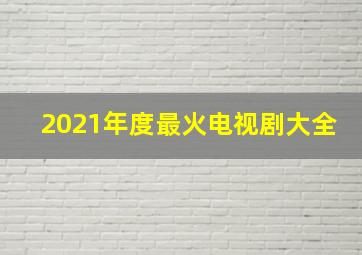 2021年度最火电视剧大全