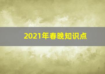 2021年春晚知识点