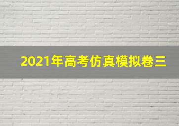 2021年高考仿真模拟卷三