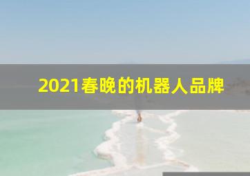 2021春晚的机器人品牌