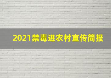 2021禁毒进农村宣传简报