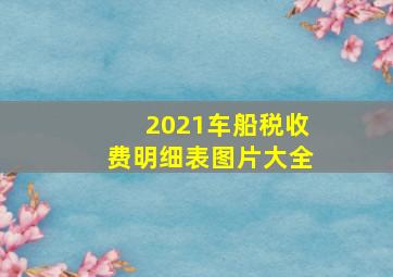 2021车船税收费明细表图片大全