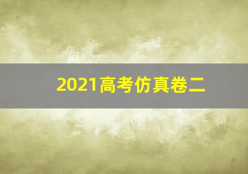 2021高考仿真卷二