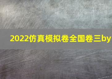 2022仿真模拟卷全国卷三by