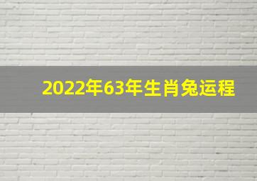 2022年63年生肖兔运程