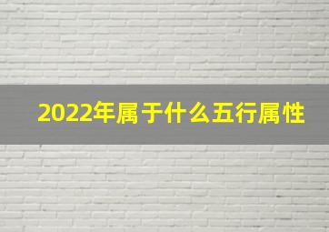 2022年属于什么五行属性