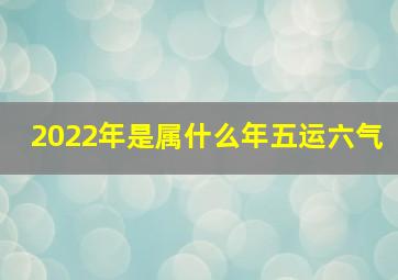 2022年是属什么年五运六气