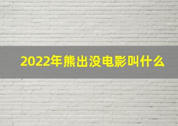 2022年熊出没电影叫什么