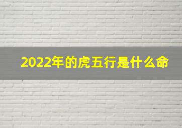 2022年的虎五行是什么命