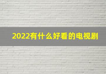 2022有什么好看的电视剧