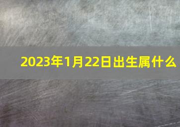 2023年1月22日出生属什么